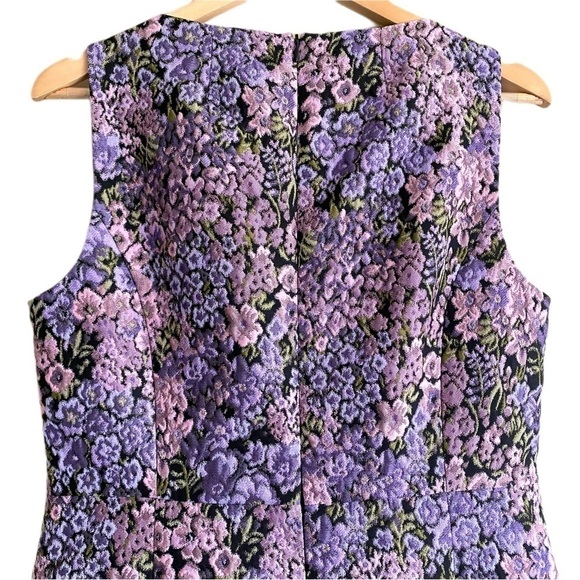 Michael Kors Collection Preppy Evening Elegant Lilac Floral Dress Sz 14 Designer - Picture 13 of 13